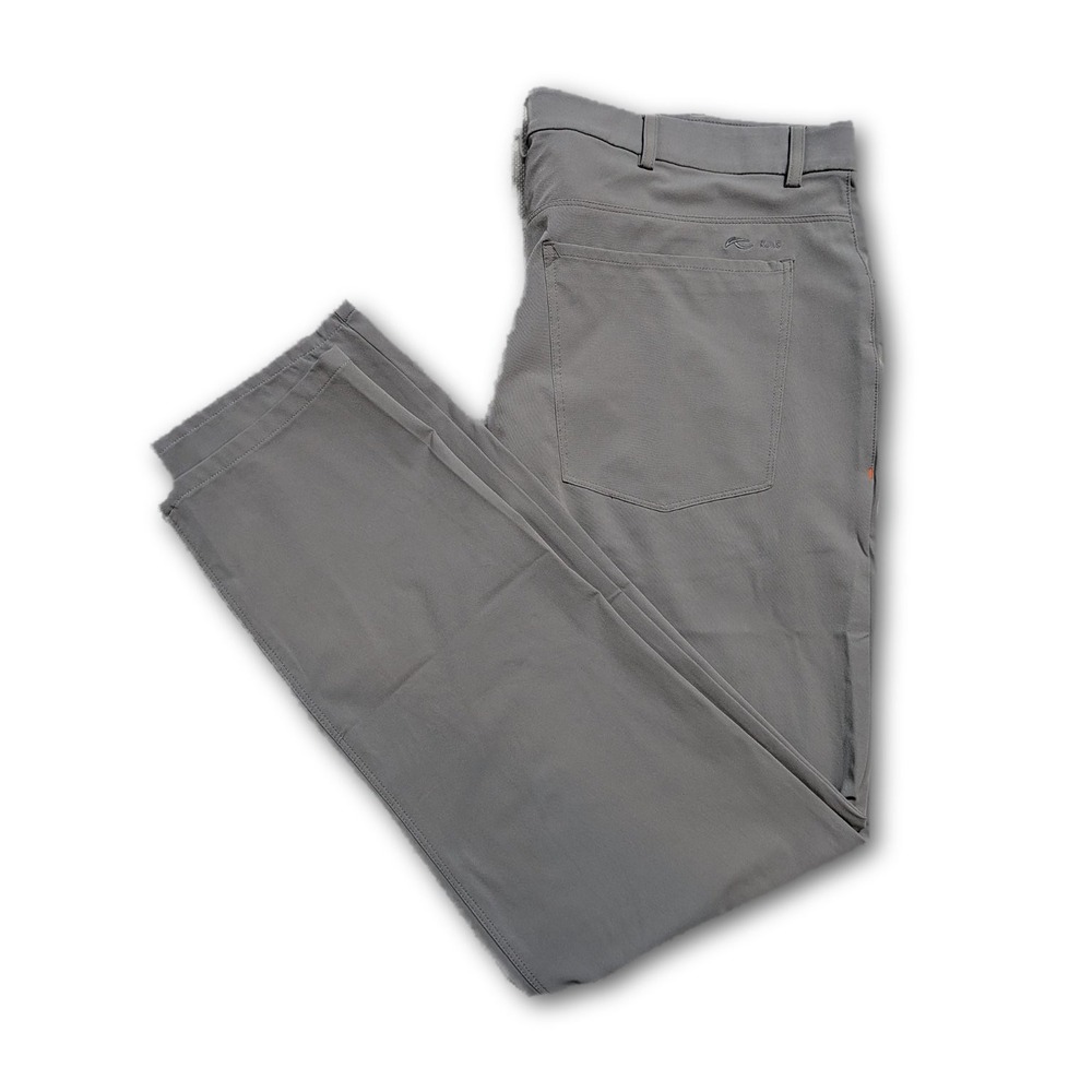 KJUS Mens Pants Iver Gray 38x32 Blended Fabric Tailored Casual Golf Travel W38